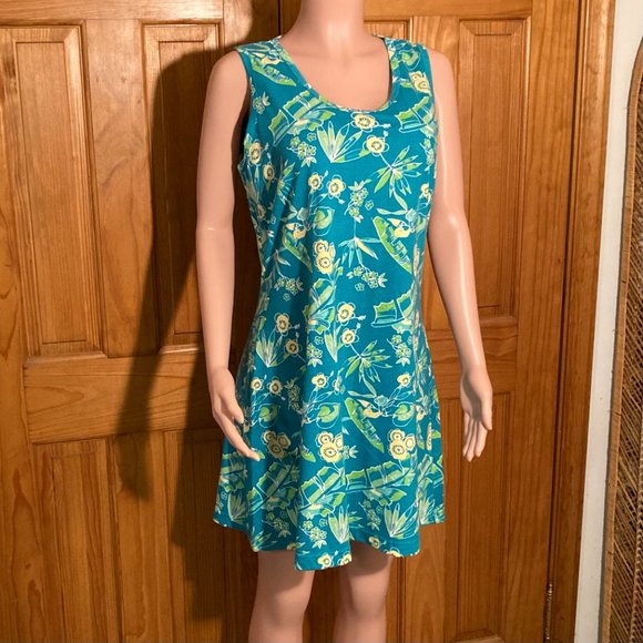 NWOT Vintage Basic Editions Sleeveless Knit Dress Size L - Picture 7 of 11